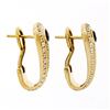 Image 6 : QUALITY Di Modolo 18K Yellow Gold 1.90 ctw Sapphire Diamond Huggie Cuff Earrings