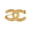 Image 2 : Chanel Vintage Gold-tone Metal CC Rhinestone Brooch