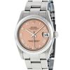 Image 2 : Rolex Ladies Midsize 31MM Salmon Roman Oyster Band Stainless Steel Datejust