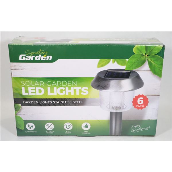 NEW 6 PACK LED SOLAR GARDEN LIGHTS