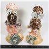 Image 1 : BUNDLE OF 2 OWL SEASHELL ART