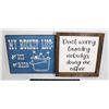 Image 1 : 2 WOODEN FUNNY WALL ART. MY BUCKET LIST: ICE AND