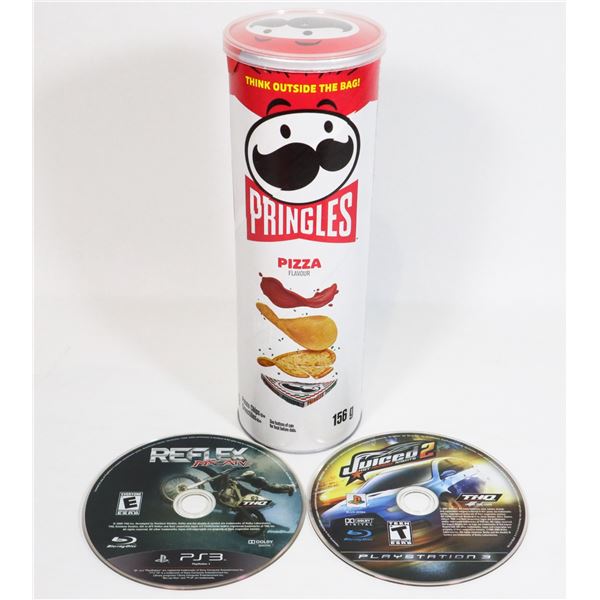 TWO PLAYSTATION 3 GAMES SOLD WITH PRINGLES CHIPS