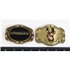 Image 1 : TWO VINTAGE BELT BUCKLES, ONE DEER THEME, ONE