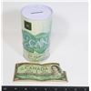 Image 1 : $20 BILL THEME COIN BANK SOLD WITH 1967 CANADIAN