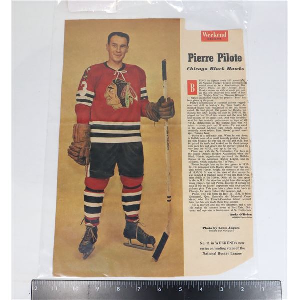 VINTAGE PIERRE PILOTE CHICAGO BLACK HAWKS