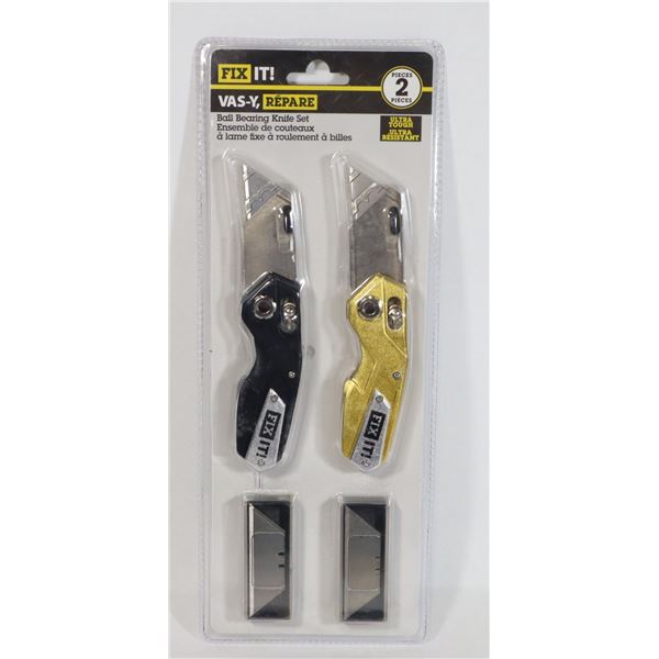 NEW 2PACK FIX IT! BALL BEARING KNIFE SET