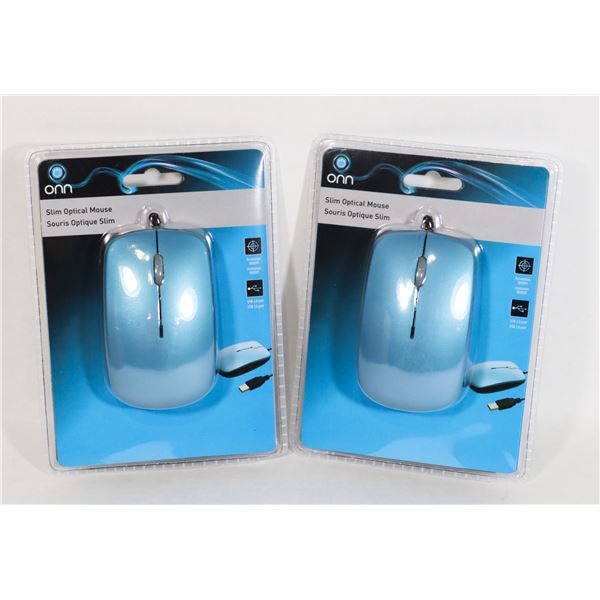 CASE OF ONN WIRED COMPUTER MICE (2 MICE IN CASE)