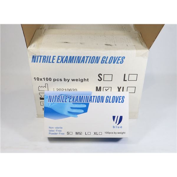 CASE OF NITRILE EXAMINATION GLOVES SIZE MEDIUM