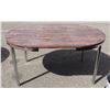 Image 2 : VINTAGE ESTATE ROUND TABLE WITH LEAF, TOP IN ROUGH