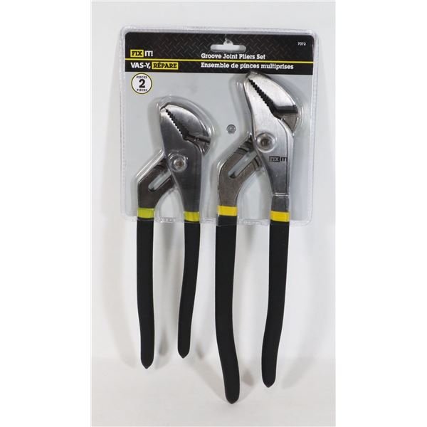 NEW FIX IT! 2 PACK GROOVE JOINT PLIERS SET