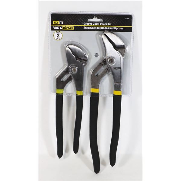 NEW FIX IT! 2 PACK GROOVE JOINT PLIERS SET