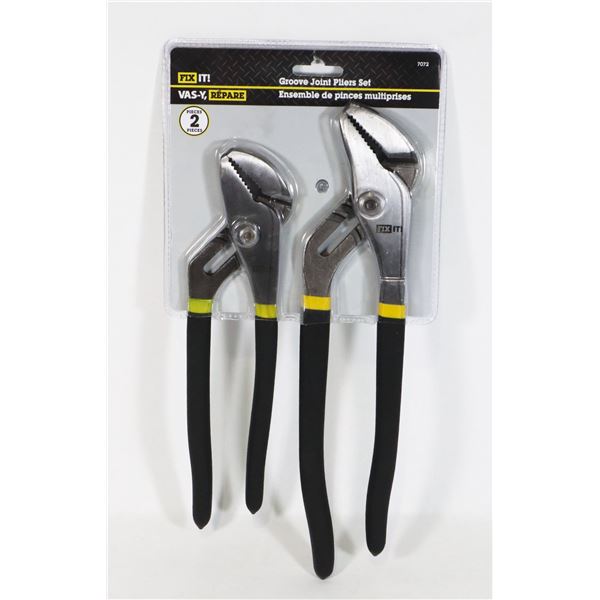 NEW FIX IT! 2 PACK GROOVE JOINT PLIERS SET