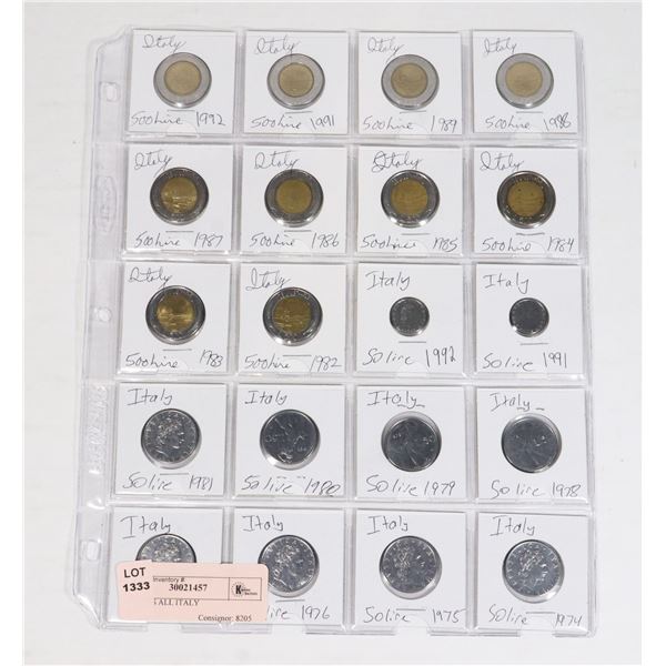 20 COINS ALL ITALY