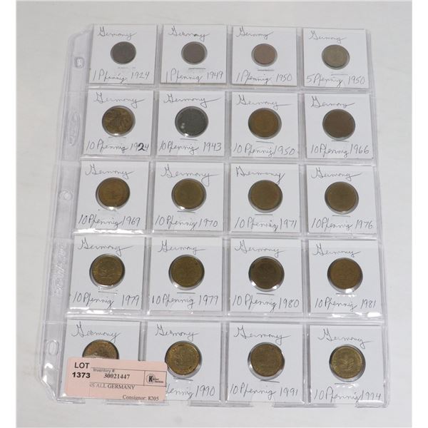 20 COINS ALL GERMANY