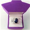 Image 4 : SILVER RHODIUM PLATED SAPPHIRE(3CT) RING (~SIZE 8)