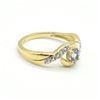 Image 2 : GOLD PLATED SILVER TANZANITE WHITE TOPAZ(0.45CT)