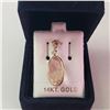 Image 4 : 14K YELLOW GOLD MORGANITE DIAMOND(0.2CT) PENDANT