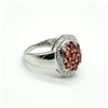 Image 2 : SILVER ORANGE SAPPHIRE(2.75CT) RHODIUM PLATED