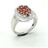 Image 3 : SILVER ORANGE SAPPHIRE(2.75CT) RHODIUM PLATED