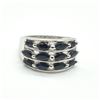 Image 1 : SILVER BLUE SAPPHIRE(2.9CT) RHODIUM PLATED RING