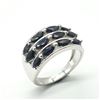 Image 3 : SILVER BLUE SAPPHIRE(2.9CT) RHODIUM PLATED RING