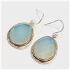 Image 2 : SILVER CHALCEDONY EARRINGS(~WEIGHT 12.57G)