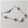 Image 3 : SILVER FRESHWATER PEARL BRACELET & NECKLACE SET