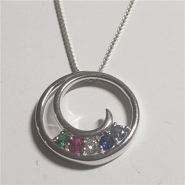 SILVER CUBIC ZIRCONIA NECKLACE