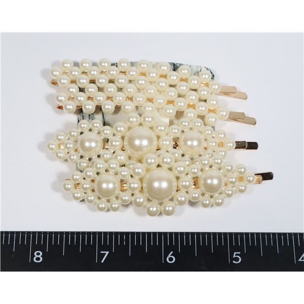 NEW 2PC SET FAUX PEARL BOOBY PIN HAIR ACCESSORIES