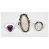 Image 1 : LOT OF 3 NEW SIZE 8 FASHION RINGS