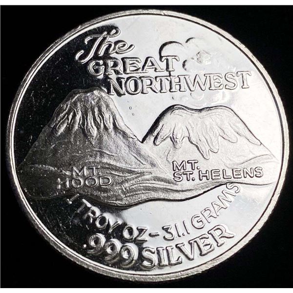 The Great Northwest Proof 1 ozt .999 Silver Trade Unit