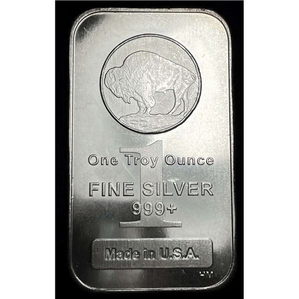 Highland Mint Buffalo Design 1 ozt .999 Silver Bar