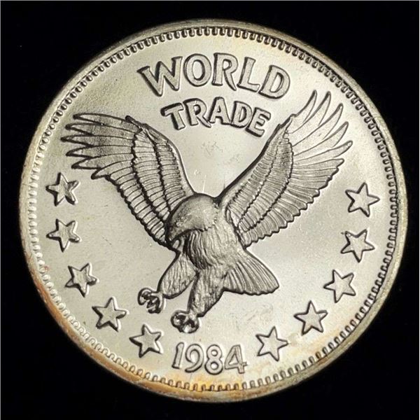 1984 World Trade Eagle One World Trade Unit 1 ozt .999 Silver