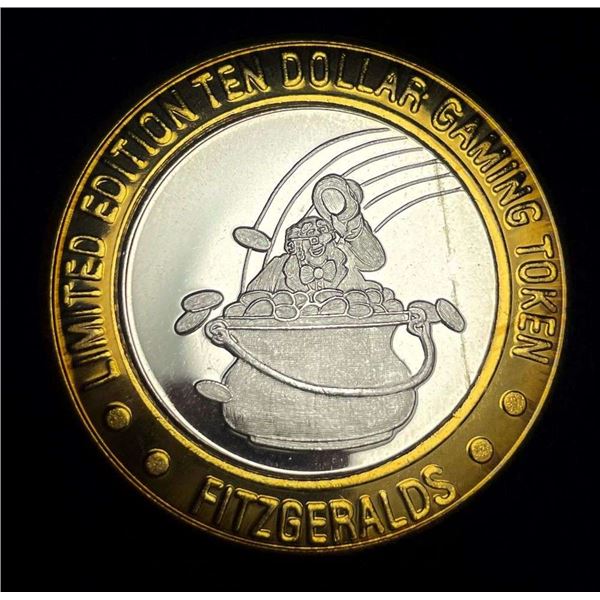 Fitzgeralds $10 Gaming Token .999 Silver