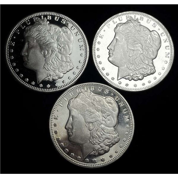 (3) Morgan Design Golden State Mint 1/2 ozt .999 Silver