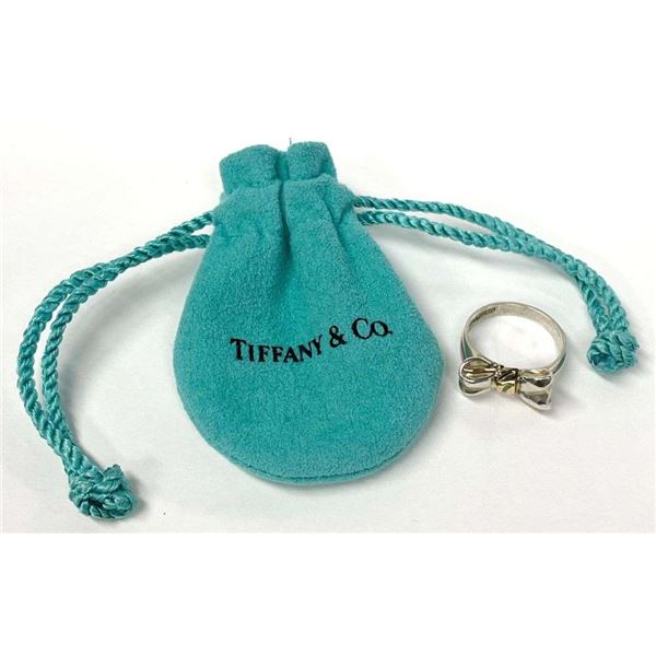 Tiffany & Co. Bow Ring .925 Sterling Silver W/ 18k Gold