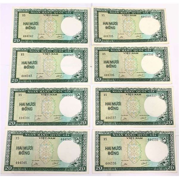(8) 20 Hai Muoi Dong Viet-Nam Bank Notes