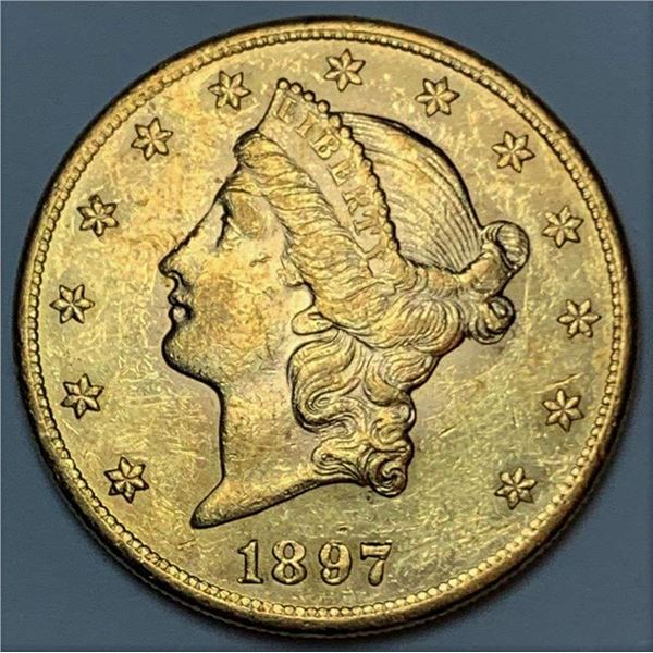 1897 Gold $20 Liberty Head MS61