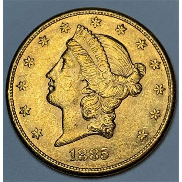 1885-S Gold $20 Liberty Head MS61