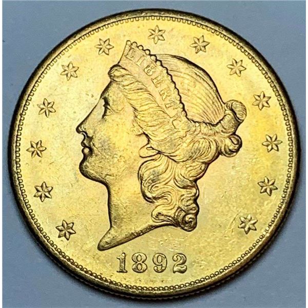 1892-S Gold $20 Liberty Head MS61