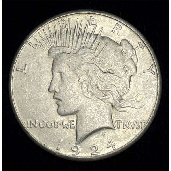 1924-S Peace Silver Dollar AU