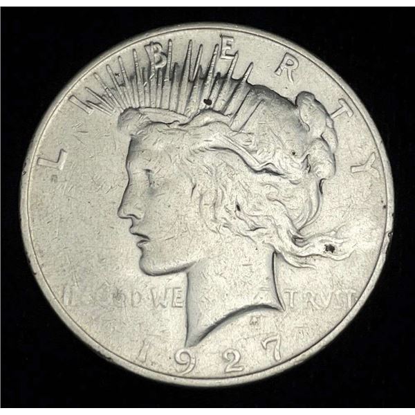 1927-D Peace Silver Dollar AU