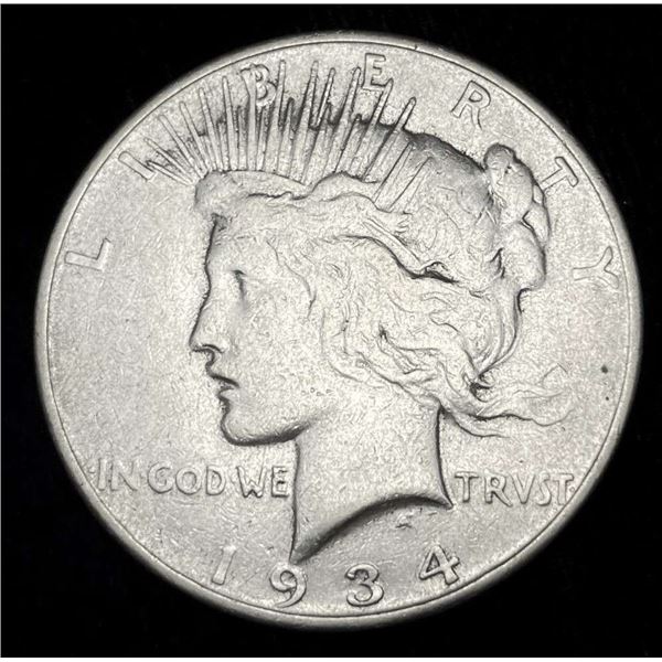 1934-S Peace Silver Dollar VF