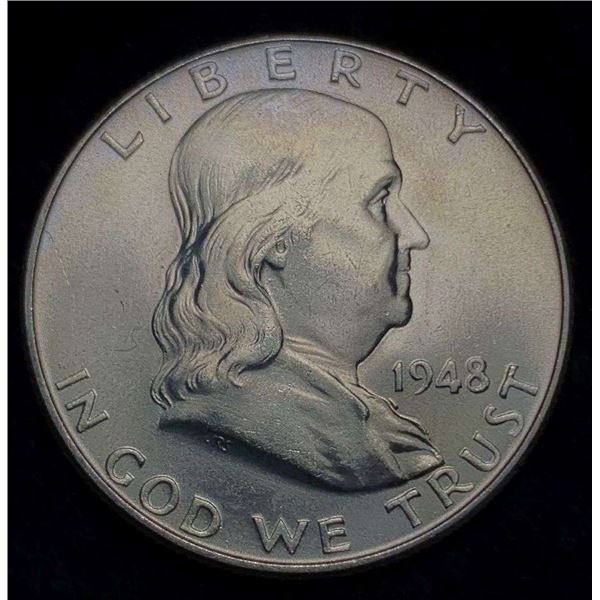 1948 Franklin Silver Half Dollar MS66 FBL