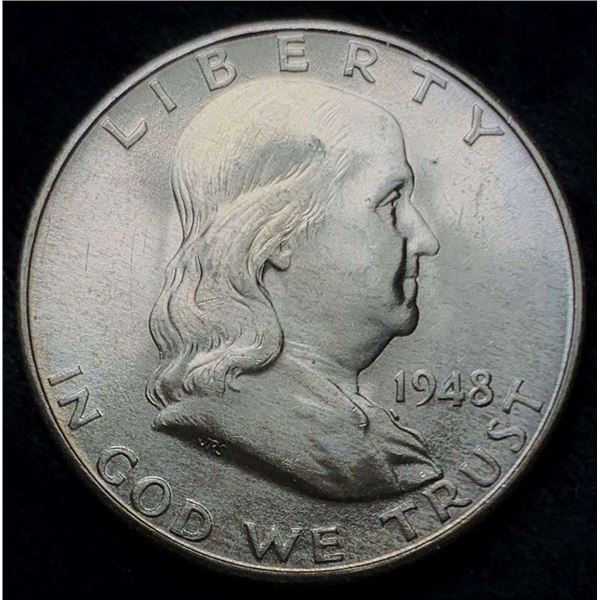 1948-D Franklin Silver Half Dollar MS66 FBL