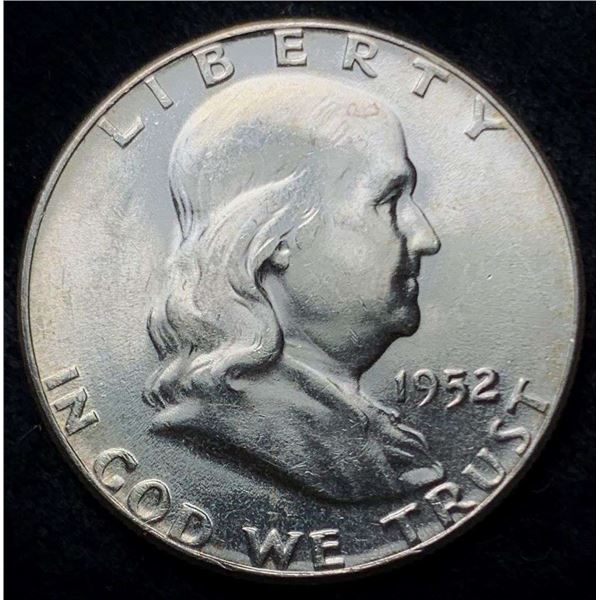 1952 Franklin Silver Half Dollar MS64