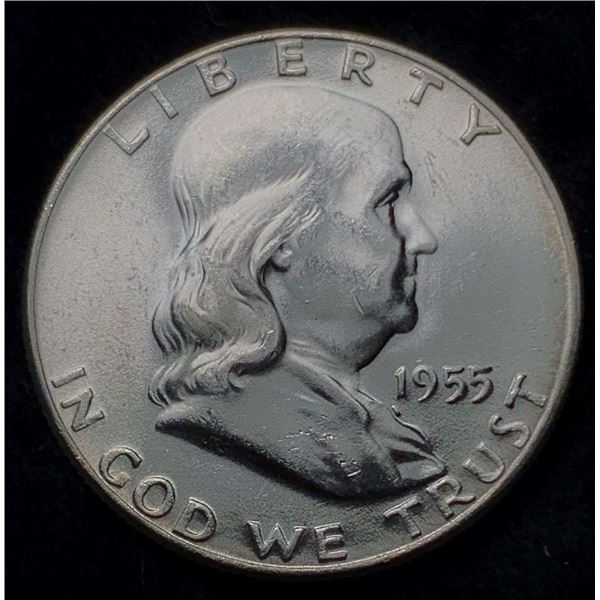 1955 Franklin Silver Half Dollar MS64 FBL