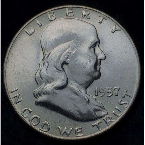 1958-D Franklin Silver Half Dollar MS65