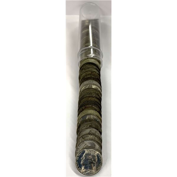 Roll (40-coins) Mixed Year Jefferson Silver War Nickels